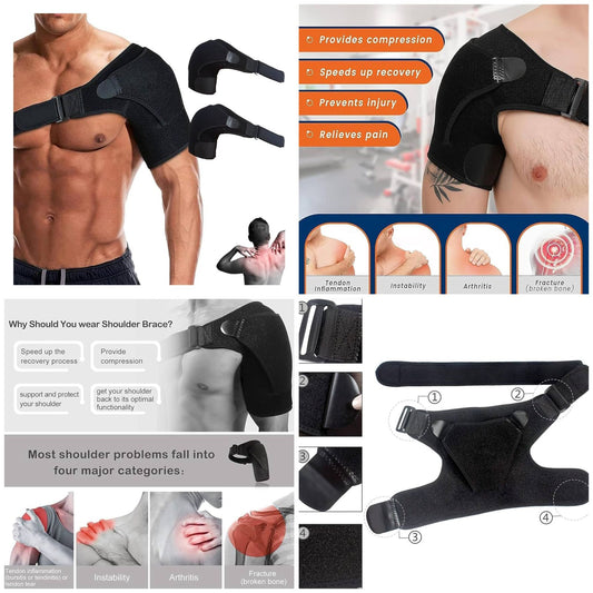 Adjustable Shoulder Support Brace – Compression Shoulder Stabilizer for Daily Support